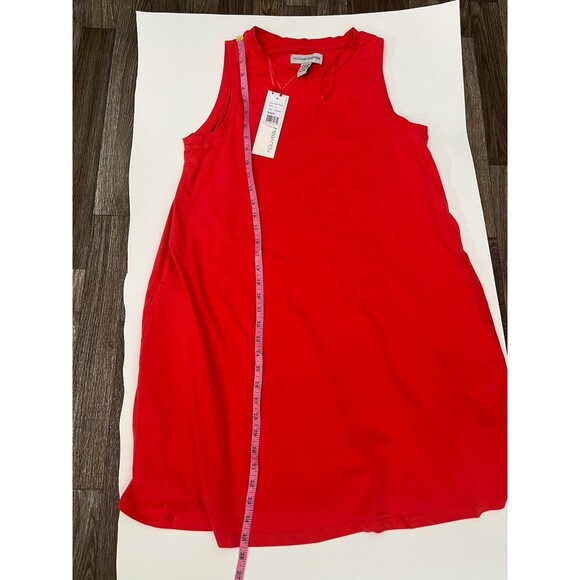 Nouveau Monde Women Tank Shift Dress Red Sleeveless Size M With Pockets Pullover - Picture 9 of 9